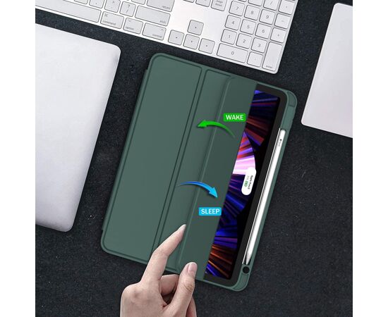 Чохол до планшета BeCover Direct Charge Pencil Apple iPad Pro 11 2020/2021/2022 Dark Green (709651), зображення 4 Чохол до планшета BeCover Direct Charge Pencil Apple iPad Pro 11 2020/2021/2022 Dark Green (709651), зображення 4