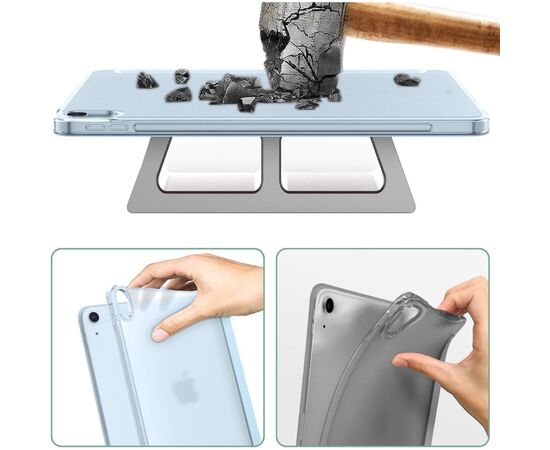 Чехол для планшета BeCover Tri Fold Hard Apple iPad Air 5 (2022) 10.9" Light Blue (709663), изображение 4 Чехол для планшета BeCover Tri Fold Hard Apple iPad Air 5 (2022) 10.9" Light Blue (709663), изображение 4
