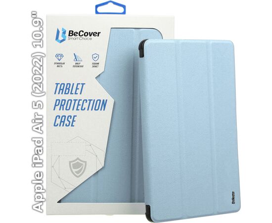 Чехол для планшета BeCover Tri Fold Hard Apple iPad Air 5 (2022) 10.9" Light Blue (709663)