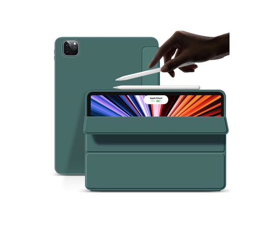 Чехол для планшета BeCover Tri Fold Soft TPU Silicone Apple iPad Pro 12.9 2020/2021/2022 Dark Green (709713), изображение 5 Чехол для планшета BeCover Tri Fold Soft TPU Silicone Apple iPad Pro 12.9 2020/2021/2022 Dark Green (709713), изображение 5