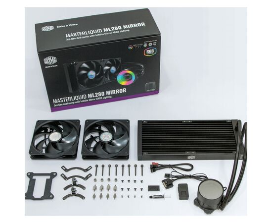 Система водяного охлаждения CoolerMaster MasterLiquid ML280 Mirror (MLX-D28M-A14PK-R1), изображение 10 Система водяного охлаждения CoolerMaster MasterLiquid ML280 Mirror (MLX-D28M-A14PK-R1), изображение 10