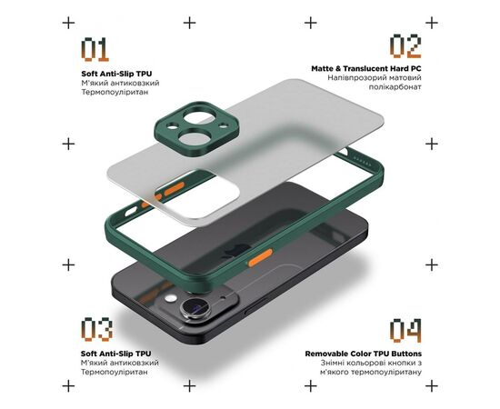 Чохол до мобільного телефона Armorstandart Frosted Matte Xiaomi Redmi 9C / 10A Dark Green (ARM70490), зображення 2
