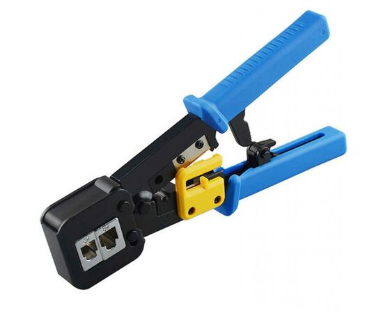 Инструмент Merlion RJ-45 (8P8C), RJ-12/11 (6P6C), 4P/6P/8P, с храповиком (EZ-RJ45)