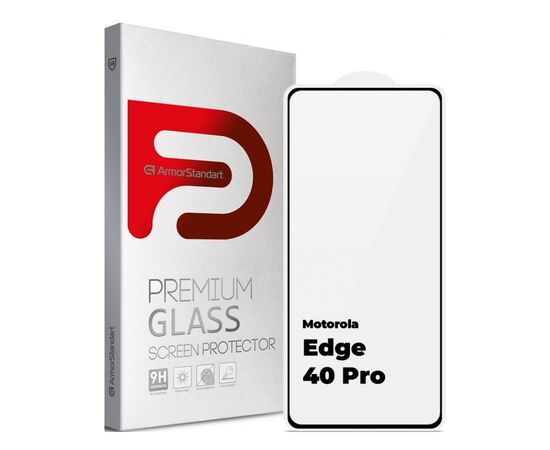 Скло захисне Armorstandart Edge Glue Curved Motorola Edge 40 Pro Black (ARM67864)