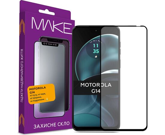 Стекло защитное MAKE Motorola G14 (MGF-MG14)