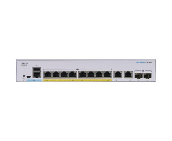 Коммутатор сетевой Cisco CBS250-8P-E-2G-EU