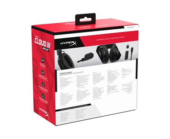 Наушники HyperX Cloud III Wireless Black (77Z45AA), изображение 10 Наушники HyperX Cloud III Wireless Black (77Z45AA), изображение 10