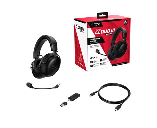Наушники HyperX Cloud III Wireless Black (77Z45AA), изображение 8 Наушники HyperX Cloud III Wireless Black (77Z45AA), изображение 8