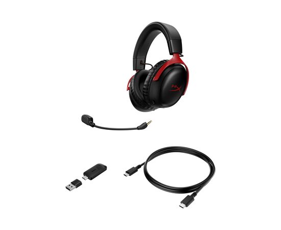 Наушники HyperX Cloud III Wireless Black-Red (77Z46AA), изображение 7 Наушники HyperX Cloud III Wireless Black-Red (77Z46AA), изображение 7