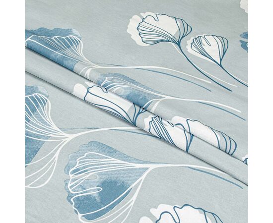 Постельное белье Home Line Гинко Белоба серо-голубой бязь полуторный (173832), изображение 2 Постельное белье Home Line Гинко Белоба серо-голубой бязь полуторный (173832), изображение 2