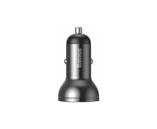 Зарядное устройство Baseus Digital Display Dual USB 4.8A 24W black (CCBX-0G), изображение 2 Зарядное устройство Baseus Digital Display Dual USB 4.8A 24W black (CCBX-0G), изображение 2