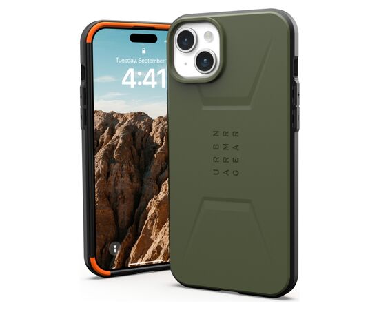 Чехол для мобильного телефона UAG Apple iPhone 15 Plus Civilian Magsafe, Olive Drab (114306117272), изображение 10