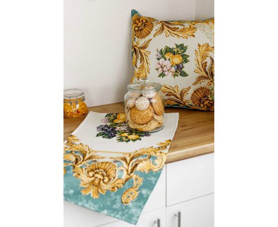 Наволочка Прованс гобеленовая 45х45см Verna Фрукты с вензелями (4823093447325), изображение 2 Наволочка Прованс гобеленовая 45х45см Verna Фрукты с вензелями (4823093447325), изображение 2