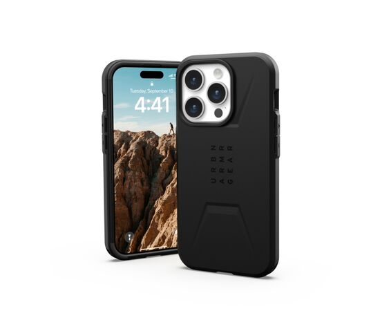 Чехол для мобильного телефона UAG Apple iPhone 15 Pro Civilian Magsafe, Black (114275114040), изображение 2 Чехол для мобильного телефона UAG Apple iPhone 15 Pro Civilian Magsafe, Black (114275114040), изображение 2