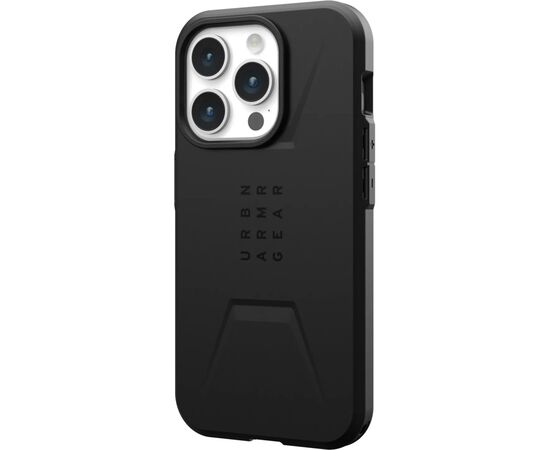 Чехол для мобильного телефона UAG Apple iPhone 15 Pro Civilian Magsafe, Black (114275114040), изображение 4 Чехол для мобильного телефона UAG Apple iPhone 15 Pro Civilian Magsafe, Black (114275114040), изображение 4