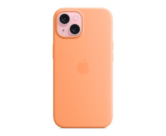 Чехол для мобильного телефона Apple iPhone 15 Silicone Case with MagSafe Orange Sorbet (MT0W3ZM/A), изображение 2 Чехол для мобильного телефона Apple iPhone 15 Silicone Case with MagSafe Orange Sorbet (MT0W3ZM/A), изображение 2