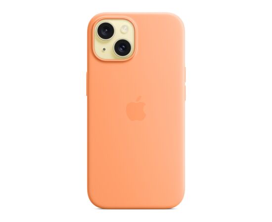 Чехол для мобильного телефона Apple iPhone 15 Silicone Case with MagSafe Orange Sorbet (MT0W3ZM/A), изображение 3 Чехол для мобильного телефона Apple iPhone 15 Silicone Case with MagSafe Orange Sorbet (MT0W3ZM/A), изображение 3