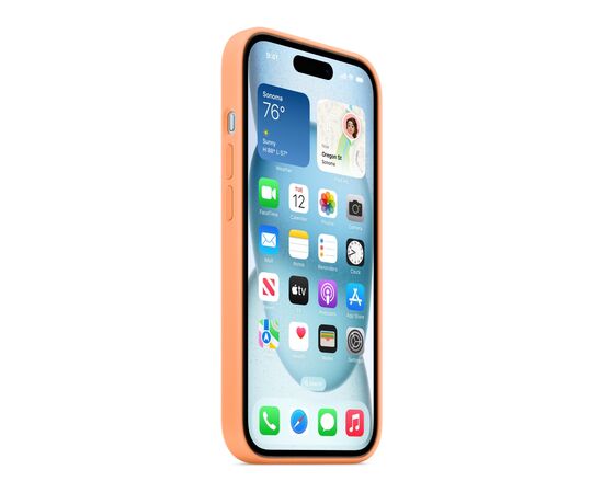 Чехол для мобильного телефона Apple iPhone 15 Silicone Case with MagSafe Orange Sorbet (MT0W3ZM/A), изображение 7 Чехол для мобильного телефона Apple iPhone 15 Silicone Case with MagSafe Orange Sorbet (MT0W3ZM/A), изображение 7