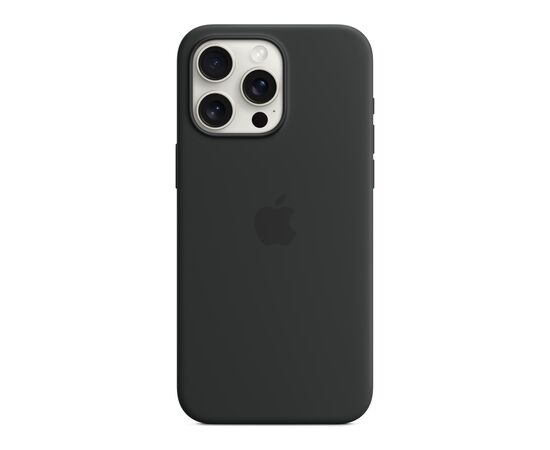 Чехол для мобильного телефона Apple iPhone 15 Pro Max Silicone Case with MagSafe Black (MT1M3ZM/A), изображение 3 Чехол для мобильного телефона Apple iPhone 15 Pro Max Silicone Case with MagSafe Black (MT1M3ZM/A), изображение 3