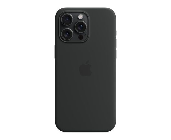Чехол для мобильного телефона Apple iPhone 15 Pro Max Silicone Case with MagSafe Black (MT1M3ZM/A), изображение 4 Чехол для мобильного телефона Apple iPhone 15 Pro Max Silicone Case with MagSafe Black (MT1M3ZM/A), изображение 4