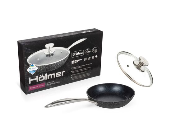 Сковорода Hölmer Elegance кована з кришкою 20 см (FP-22720-SSMBML Elegance), изображение 10 Сковорода Hölmer Elegance кована з кришкою 20 см (FP-22720-SSMBML Elegance), изображение 10