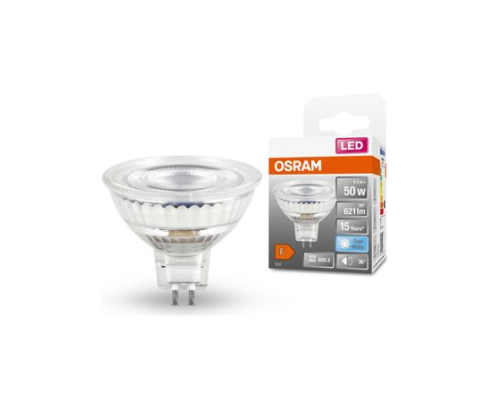 Лампочка Osram LED MR16 50 36 8W/840 12V GU5.3 (4058075433786), изображение 2