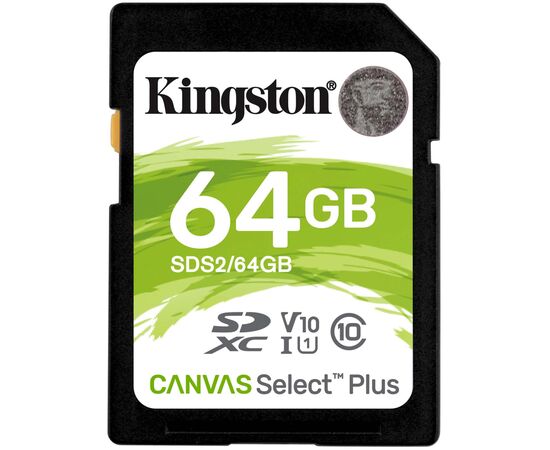 Карта памяти Kingston 64GB SDXC class 10 UHS-I U3 Canvas Select Plus (SDS2/64GB)