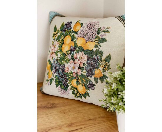 Наволочка Прованс гобеленовая 45х45см Verna Фрукты в ромбе (4823093447318), изображение 2