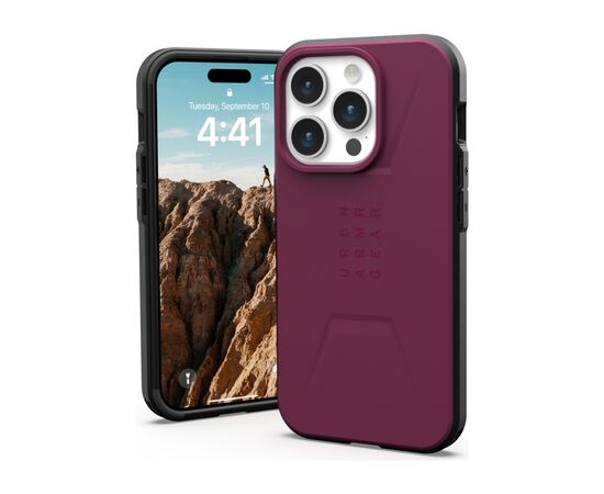 Чехол для мобильного телефона UAG Apple iPhone 15 Pro Civilian Magsafe, Bordeaux (114275119049), изображение 10
