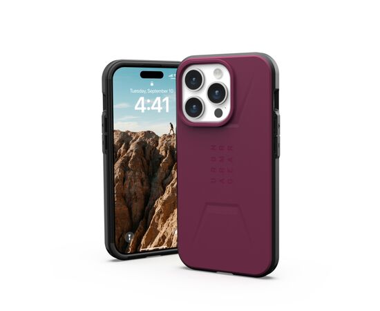 Чехол для мобильного телефона UAG Apple iPhone 15 Pro Civilian Magsafe, Bordeaux (114275119049), изображение 2