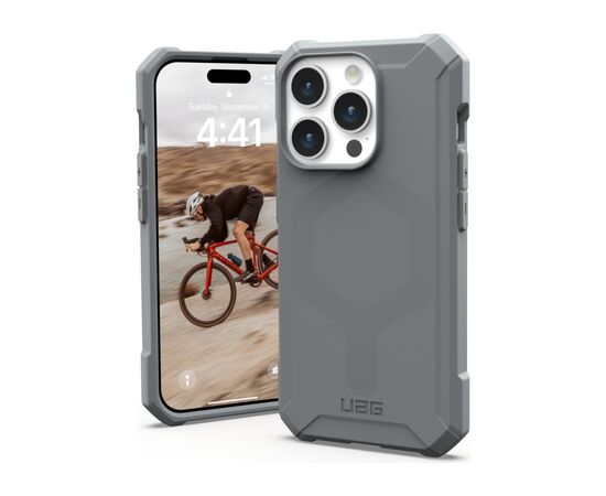 Чехол для мобильного телефона UAG Apple iPhone 15 Pro Essential Armor Magsafe, Silver (114276113333), изображение 10
