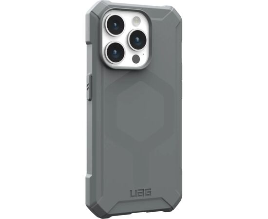 Чохол до мобільного телефона UAG Apple iPhone 15 Pro Max Essential Armor Magsafe, Silver (114296113333), зображення 5 Чохол до мобільного телефона UAG Apple iPhone 15 Pro Max Essential Armor Magsafe, Silver (114296113333), зображення 5