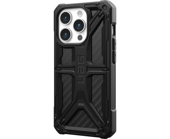 Чехол для мобильного телефона UAG Apple iPhone 15 Pro Max Monarch, Carbon Fiber (114298114242), изображение 3 Чехол для мобильного телефона UAG Apple iPhone 15 Pro Max Monarch, Carbon Fiber (114298114242), изображение 3