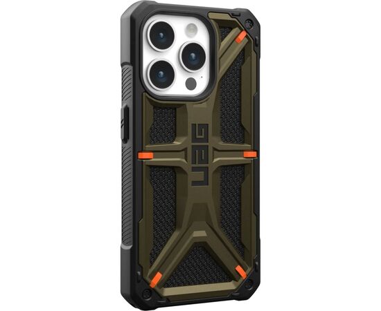 Чехол для мобильного телефона UAG Apple iPhone 15 Pro Max Monarch, Kevlar Elemental Green (11429811397B), изображение 5 Чехол для мобильного телефона UAG Apple iPhone 15 Pro Max Monarch, Kevlar Elemental Green (11429811397B), изображение 5