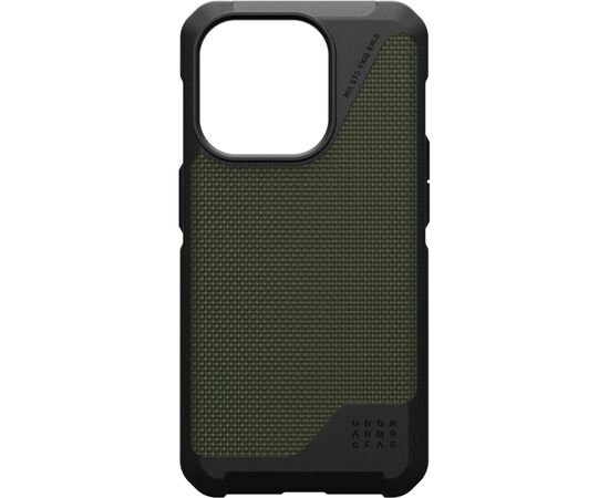 Чохол до мобільного телефона UAG Apple iPhone 15 Pro Metropolis LT Magsafe, Kevlar Olive (114277113972), зображення 5 Чохол до мобільного телефона UAG Apple iPhone 15 Pro Metropolis LT Magsafe, Kevlar Olive (114277113972), зображення 5