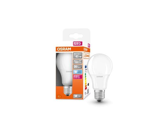 Лампочка Osram LED CL A45 6,5W/840 12-36V FR E27 (4058075757608), изображение 3 Лампочка Osram LED CL A45 6,5W/840 12-36V FR E27 (4058075757608), изображение 3