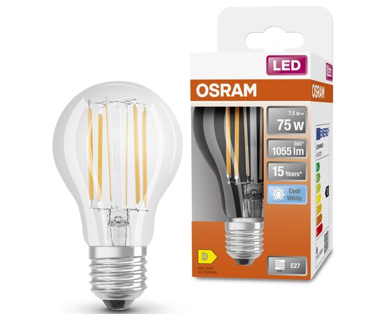 Лампочка Osram LED CLA75 7,5W/840 230V FIL E27 (4058075112445)