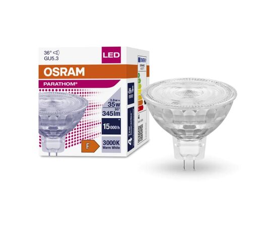 Лампочка Osram LED MR16 35 36 3,8W/830 12V GU5.3 (4058075796652), зображення 2