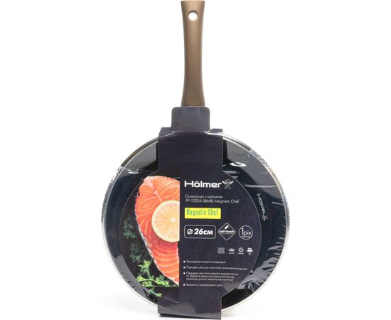 Сковорода Hölmer Magnetic Chef з кришкою 26 см (FP-12226-SBMBL Magnetic Chef), изображение 8 Сковорода Hölmer Magnetic Chef з кришкою 26 см (FP-12226-SBMBL Magnetic Chef), изображение 8