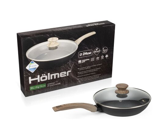 Сковорода Hölmer Star Chef кована з кришкою 24 см (FP-22324-SWMBL Star Chef), изображение 9 Сковорода Hölmer Star Chef кована з кришкою 24 см (FP-22324-SWMBL Star Chef), изображение 9