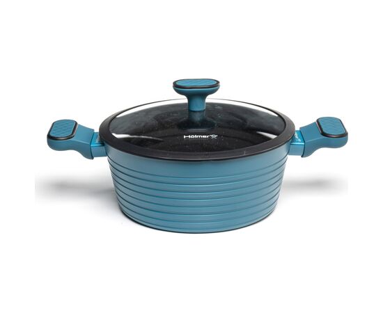 Кастрюля Hölmer Lagoon кована з кришкою 2,5 л (CR-1325-FABSL Lagoon), изображение 2 Кастрюля Hölmer Lagoon кована з кришкою 2,5 л (CR-1325-FABSL Lagoon), изображение 2