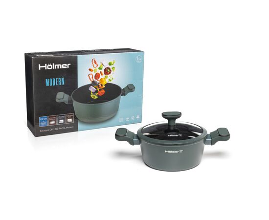 Кастрюля Hölmer Modern кована з кришкою 2,5 л (CR-1325-FAGSL Modern), изображение 7 Кастрюля Hölmer Modern кована з кришкою 2,5 л (CR-1325-FAGSL Modern), изображение 7