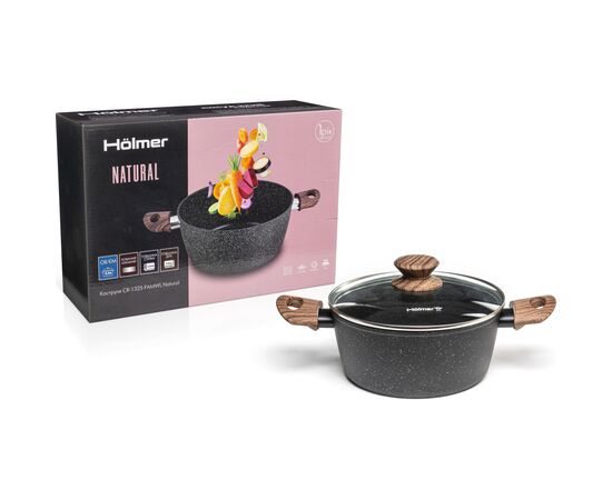 Кастрюля Hölmer Natural кована з кришкою 2,5 л (CR-1325-FAMWL Natural), изображение 7 Кастрюля Hölmer Natural кована з кришкою 2,5 л (CR-1325-FAMWL Natural), изображение 7