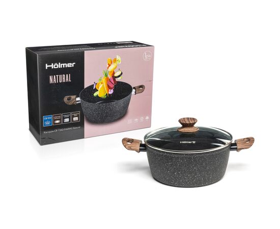 Кастрюля Hölmer Natural кована з кришкою 4,2 л (CR-1342-FAMWL Natural), изображение 7 Кастрюля Hölmer Natural кована з кришкою 4,2 л (CR-1342-FAMWL Natural), изображение 7