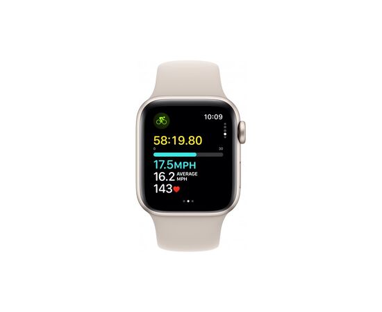 Смарт-часы Apple Watch SE 2023 GPS 40mm Starlight Aluminium Case with Starlight Sport Band - S/M (MR9U3QP/A), изображение 6