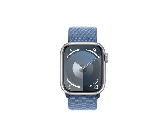 Смарт-годинник Apple Watch Series 9 GPS 41mm Silver Aluminium Case with Winter Blue Sport Loop (MR923QP/A), зображення 2