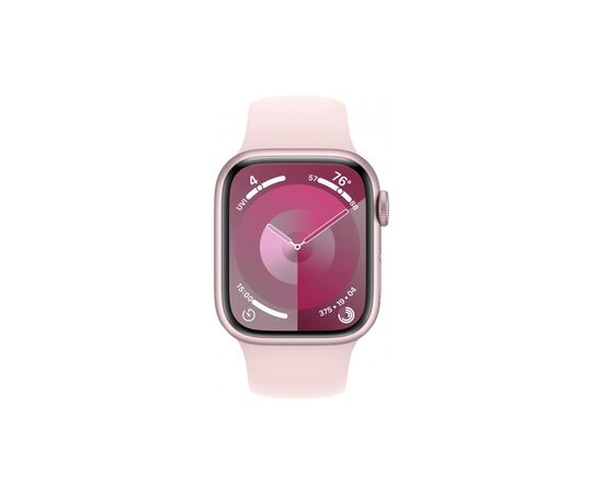 Смарт-годинник Apple Watch Series 9 GPS 41mm Pink Aluminium Case with Light Pink Sport Band - M/L (MR943QP/A), зображення 2 Смарт-годинник Apple Watch Series 9 GPS 41mm Pink Aluminium Case with Light Pink Sport Band - M/L (MR943QP/A), зображення 2