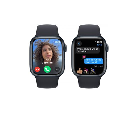 Смарт-годинник Apple Watch Series 9 GPS 45mm Midnight Aluminium Case with Midnight Sport Band - M/L (MR9A3QP/A), зображення 6 Смарт-годинник Apple Watch Series 9 GPS 45mm Midnight Aluminium Case with Midnight Sport Band - M/L (MR9A3QP/A), зображення 6