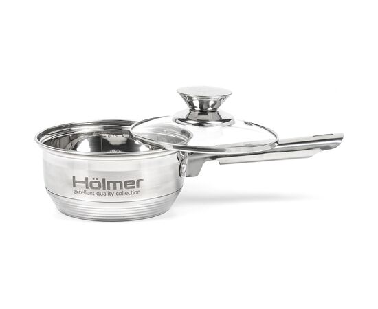 Ковш Hölmer з кришкою 1,1 л (SP-12511-SS), изображение 3 Ковш Hölmer з кришкою 1,1 л (SP-12511-SS), изображение 3
