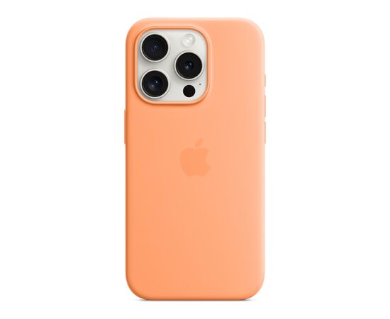 Чехол для мобильного телефона Apple iPhone 15 Pro Silicone Case with MagSafe Orange Sorbet (MT1H3ZM/A), изображение 3 Чехол для мобильного телефона Apple iPhone 15 Pro Silicone Case with MagSafe Orange Sorbet (MT1H3ZM/A), изображение 3